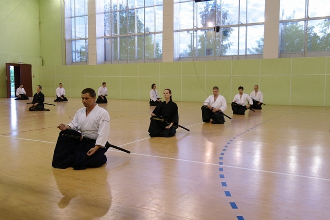 Мастер-класс по Иайдо Мусо Синден рю под руководством Тэцуя Фукусима и Гио Оути, Петербург, 2011
