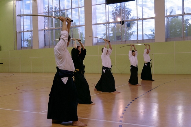 Мастер-класс по Иайдо Мусо Синден рю под руководством Тэцуя Фукусима и Гио Оути, Петербург, 2011